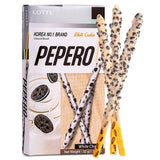 Lotte Pepero Biscuits Sticks Coated with White Chocolate Flavour Cream & Crushed Cookies (White Cookie)