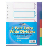 Tiger Stationery Polypropylene A4 Index Dividers (Pack of 5)