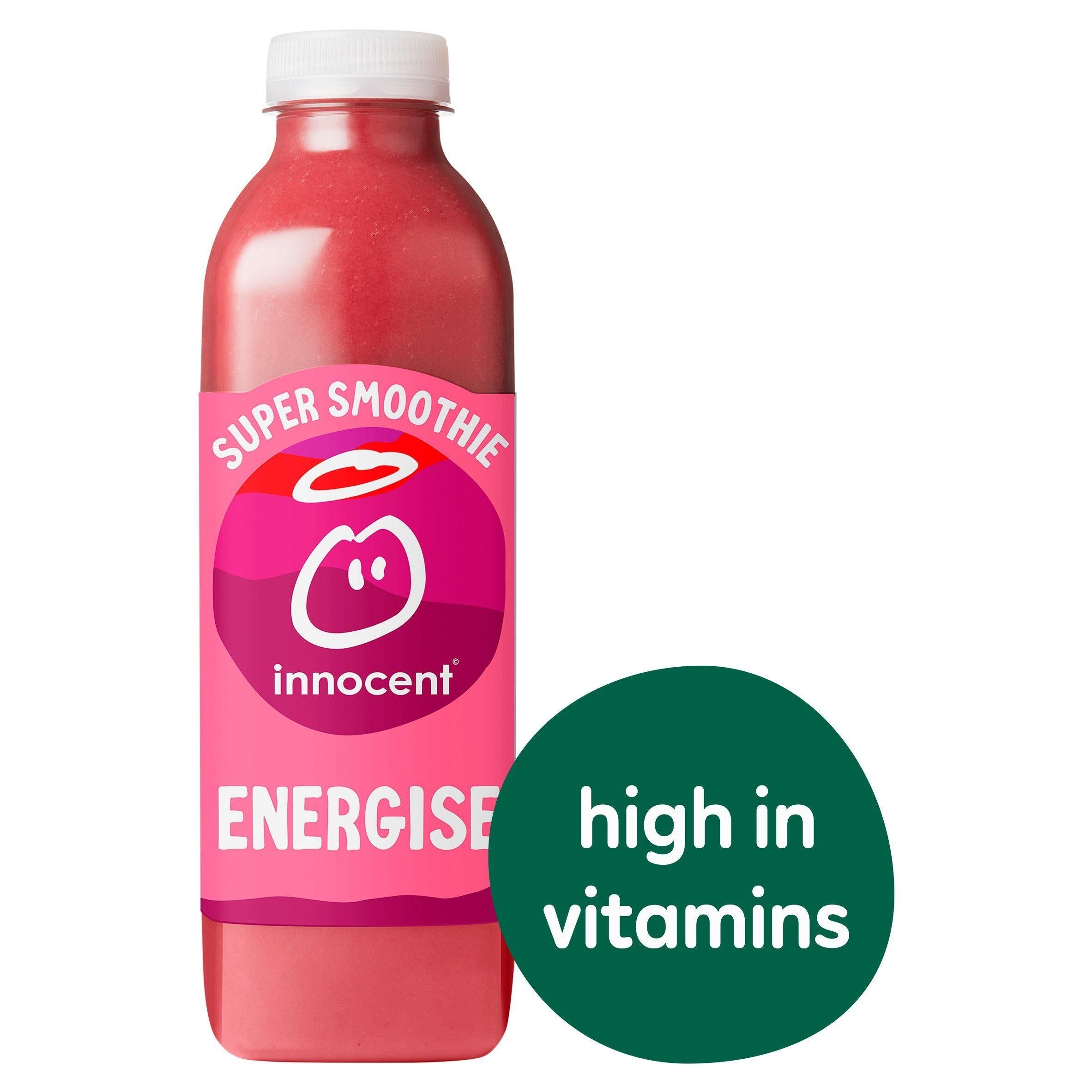 innocent Energise Strawberry &amp;amp; Cherry Super Smoothie with Vitamins 750ml