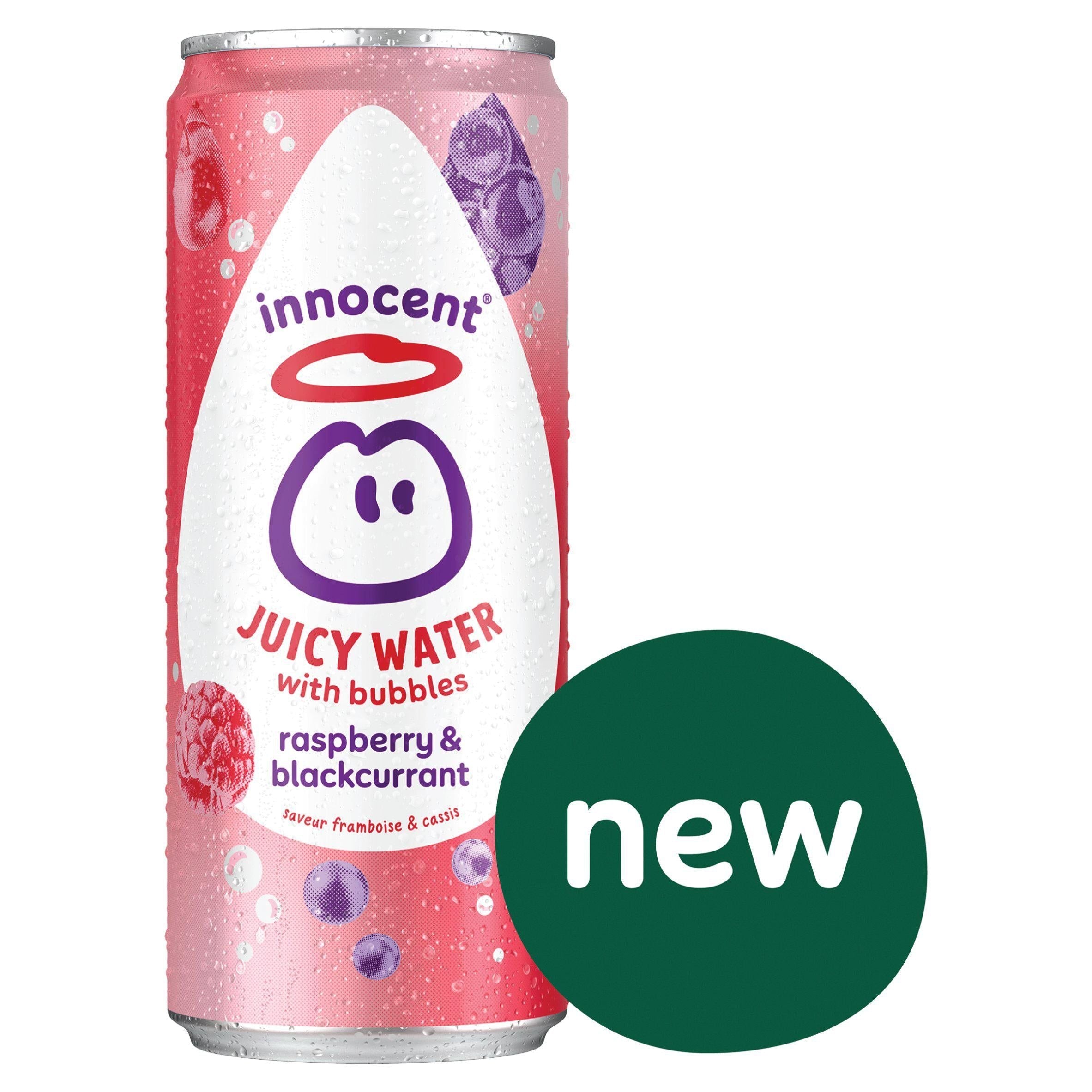 innocent Juicy Water with Bubbles Raspberry &amp;amp; Blackcurrant 330ml