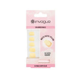 Invogue Matte Pastel Yellow Square Nails (24 Pieces)