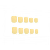 Invogue Matte Pastel Yellow Square Nails (24 Pieces)