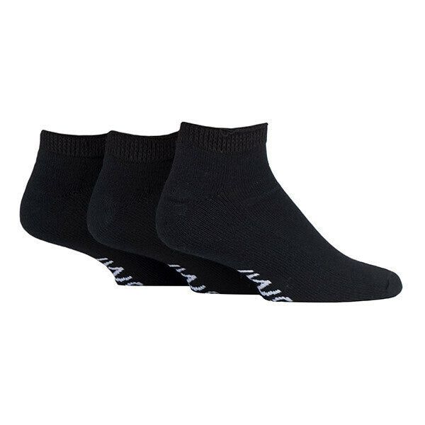 IOMI 3 Pairs Cushioned Trainer Diabetic Socks 9-11 UK Black / 3EA