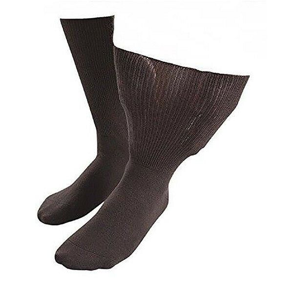 IOMI Extra Wide Soft Cotton Oedema Socks 6-8.5 UK Brown / 1EA