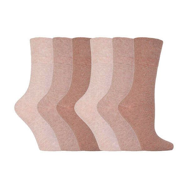 IOMI Ladies 6 Pairs Non Elastic Diabetic Socks 4-8 UK