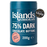 Islands Chocolate 75% Dark Chocolate Buttons   200g
