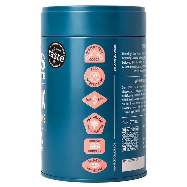 Islands Chocolate 75% Dark Chocolate Buttons   200g