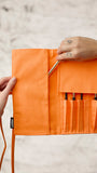 Makeup Brush Wrap - Fluoro Orange Makeup Brush Storage