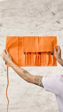 Makeup Brush Wrap - Fluoro Orange Makeup Brush Storage