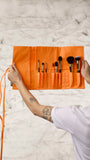 Makeup Brush Wrap - Fluoro Orange Makeup Brush Storage