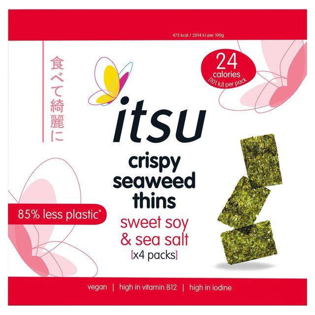 Itsu Seaweed Thins Sweet Soy &amp;amp; Sea Salt Multipack   4 per pack