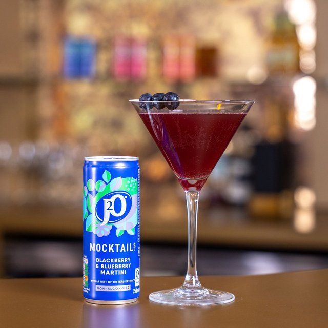 J2O Blackberry &amp;amp; Blueberry Martini Mocktail   250ml