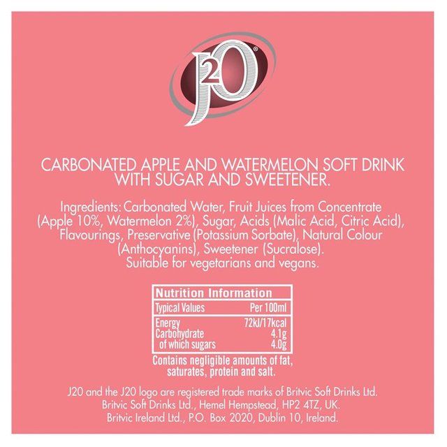 J2O Spritz Apple &amp;amp; Watermelon   4 x 250ml