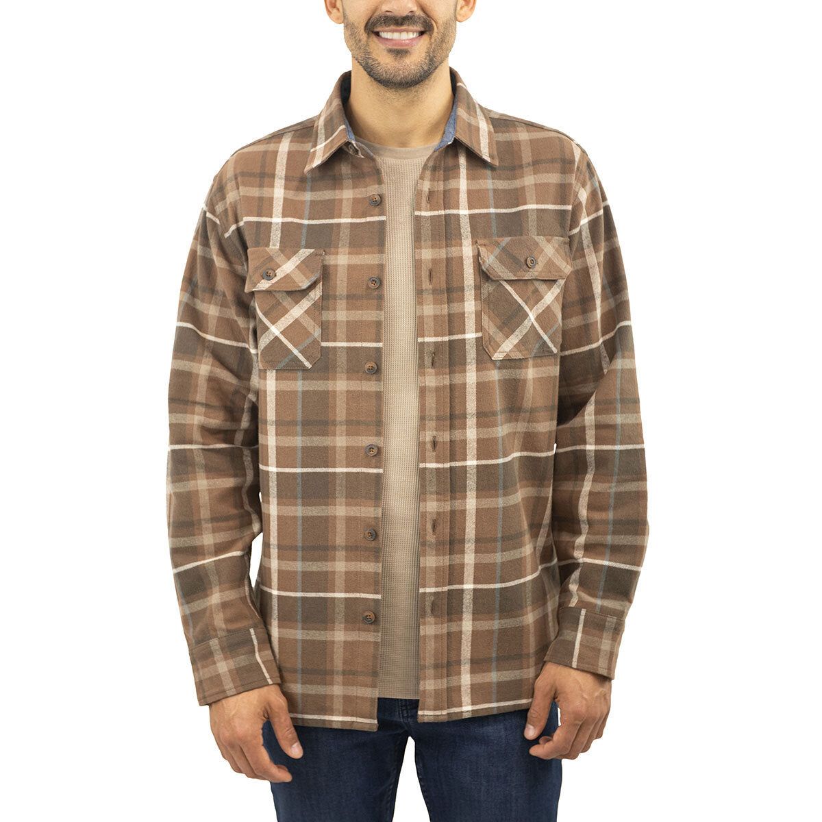 Jachs Mens Flannel Shirt &amp;amp; Thermal 2 Pack