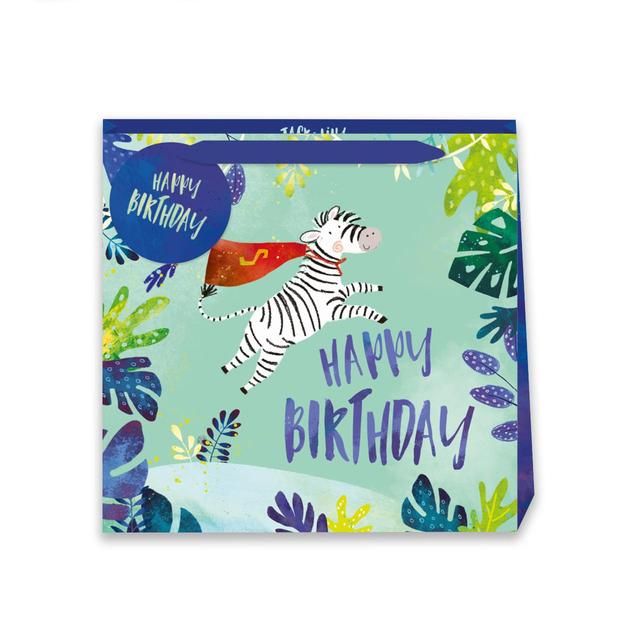 Jack &amp;amp; Lily Zebra Medium Gift Bag