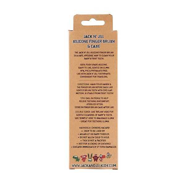 Jack N' Jill Silicone Finger Brush (2 Pack &amp;amp; Case) - Stage 1