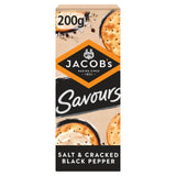 Jacob's Savours Salt &amp;amp; Black Pepper Crackers 200g