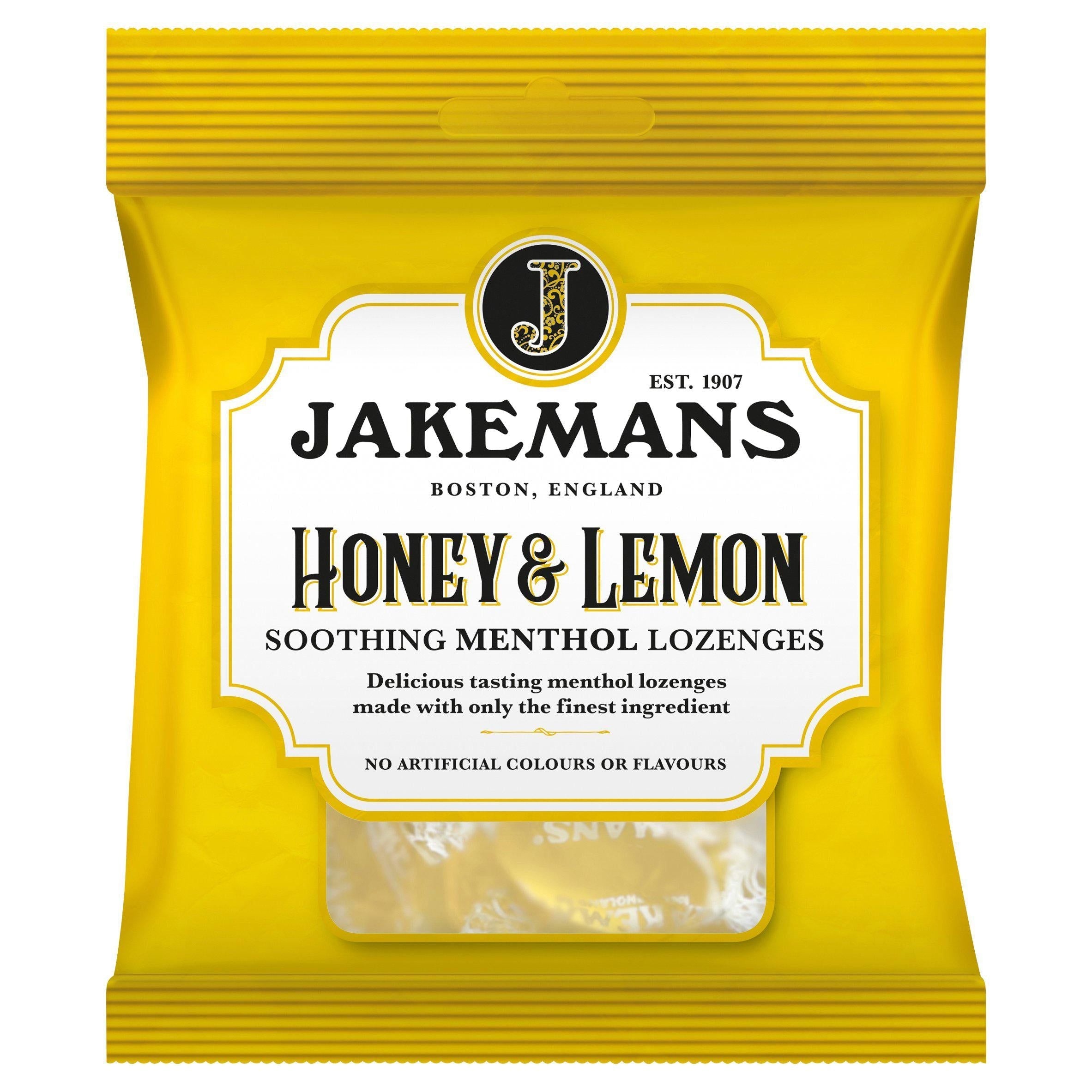 Jakemans Honey &amp;amp; Lemon Soothing Menthol Lozenges 73g