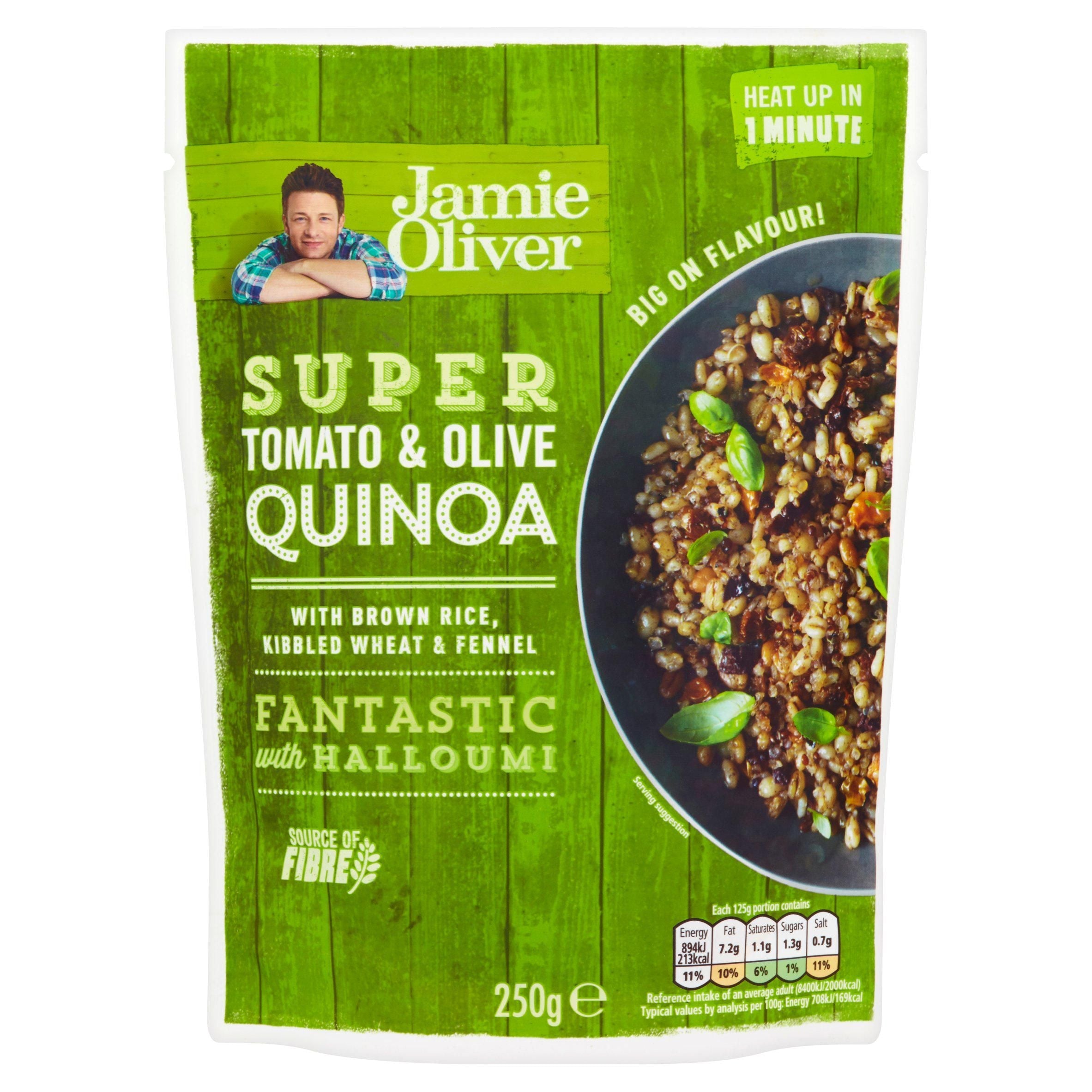 Jamie Oliver Microwave Ready to eat Tomato &amp;amp; Olive Quinoa 250g