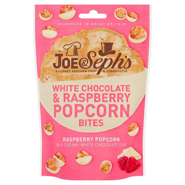 Joe &amp;amp; Seph's White Chocolate &amp;amp; Raspberry Popcorn Bites   63g