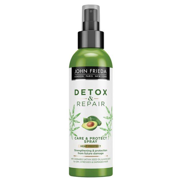 John Frieda Detox &amp;amp; Repair Heat Protect Spray Damaged Hair   200ml