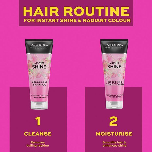 John Frieda Vibrant Shine Weightless Colour Shine Shampoo   250ml