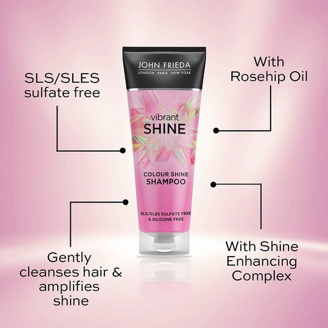 John Frieda Vibrant Shine Weightless Colour Shine Shampoo   250ml