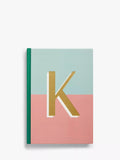 John Lewis A5 Colour Block Initial Notebook