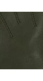 John Lewis Fleece Lined Women's Leather Gloves Green / L