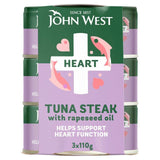 John West Heart No Drain Tuna Steak with Rapeseed Oil Default Title