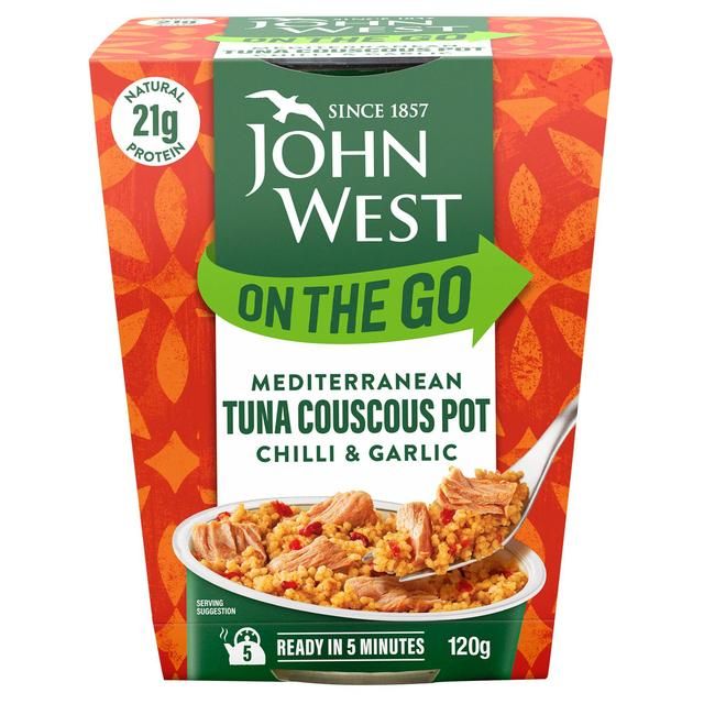 John West On The Go Mediterranean Chilli &amp;amp; Garlic Tuna Couscous Pot   120g