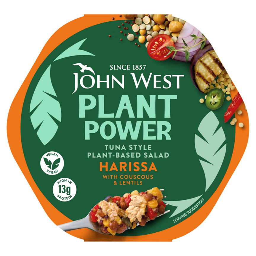John West Plant Power Tuna Style Plant-Based Salad Harissa with Couscous &amp;amp; Lentils