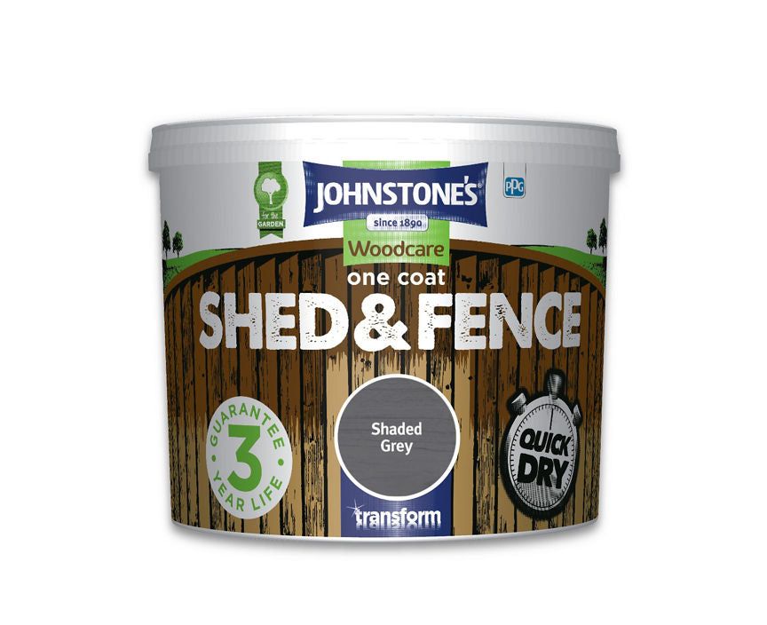 Johnstone's One Coat Shed &amp;amp; Fence 5l - Shaded Grey