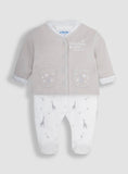 JOJO MAMAN B&amp;Eacute;B&amp;Eacute; 2 Piece Welcome Little One Sleepsuit &amp;amp; Jacket Set 6-9 months