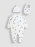 JOJO MAMAN B&amp;Eacute;B&amp;Eacute; 3 Pack Sleepsuit, Hat &amp;amp; Bib Set 3-6 months