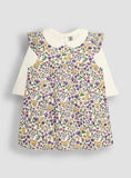 JOJO MAMAN B&amp;Eacute;B&amp;Eacute; Autumn Floral Cord Baby Dress &amp;amp; Body Set 18-24 months