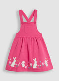 JOJO MAMAN B&amp;Eacute;B&amp;Eacute; Bunny Applique Pinafore Dress &amp;amp; Top Set 5-6 Years