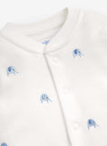JOJO MAMAN B&amp;Eacute;B&amp;Eacute; Elephant Embroidered Sleepsuit Up To 3 mths