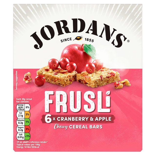 Jordans Cranberry &amp;amp; Apple Frusli Cereal Bars   6 x 30g