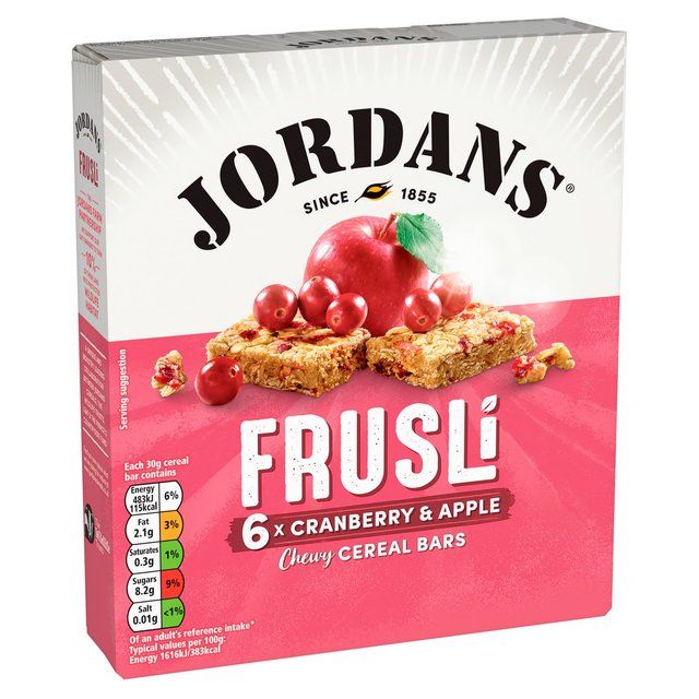 Jordans Cranberry &amp;amp; Apple Frusli Cereal Bars   6 x 30g