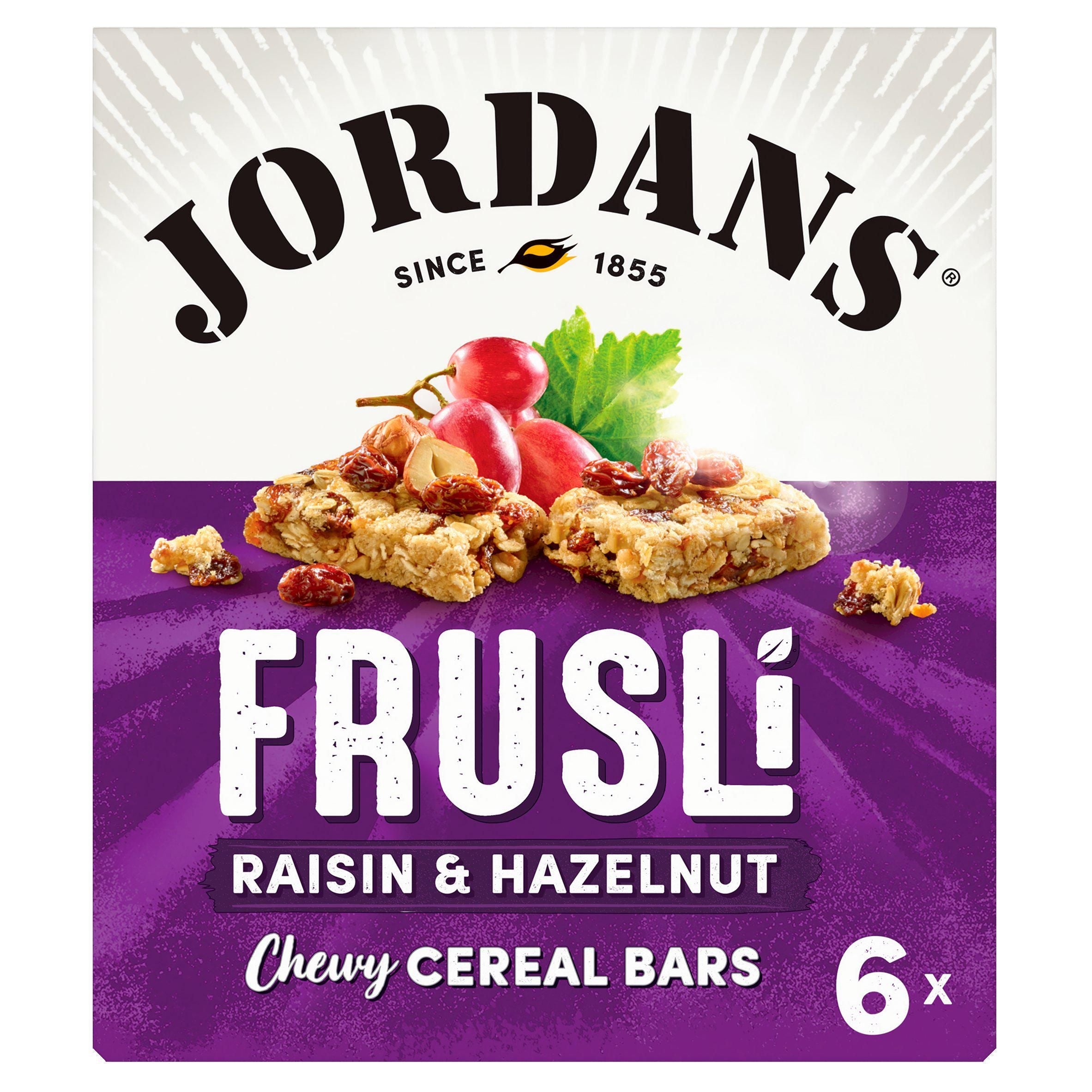 Jordans Frusli Raisins &amp;amp; Hazelnuts Chewy Cereal Bars 6x30g