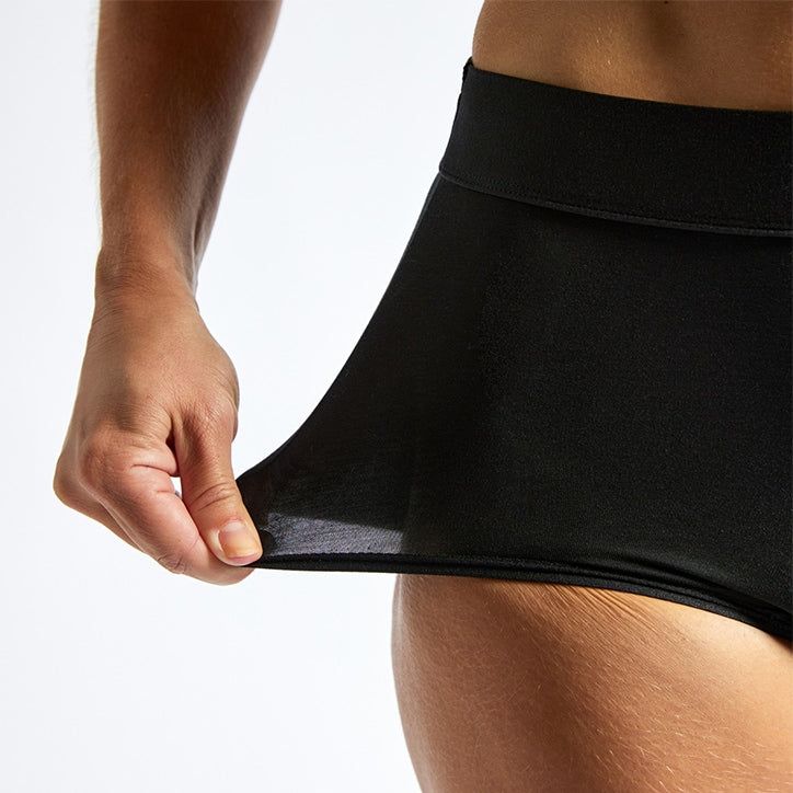 Jude Absorbent Leak Proof Underwear, Black, High Waist, Size 2XL