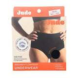 Jude Absorbent Leak Proof Underwear, Black, High Waist, Size Medium