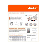 Jude Absorbent Leak Proof Underwear, Black, High Waist, Size XL