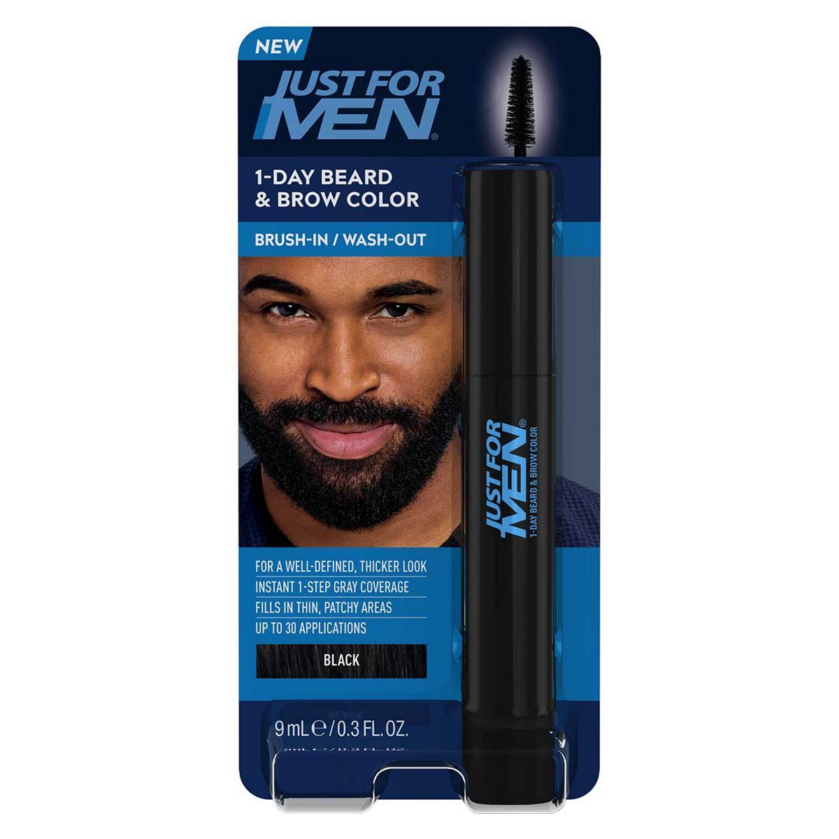 Just For Men 1-Day Beard &amp;amp; Brow Colour Black 9ml