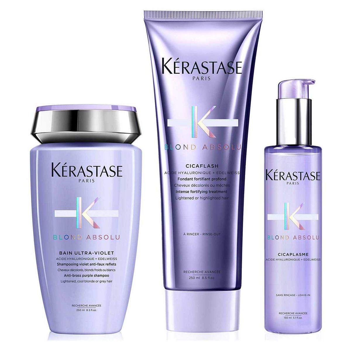 K&amp;eacute;rastase Blond Absolu Shampoo, Conditioner and Hair Serum Set, Routine for Blonde Hair