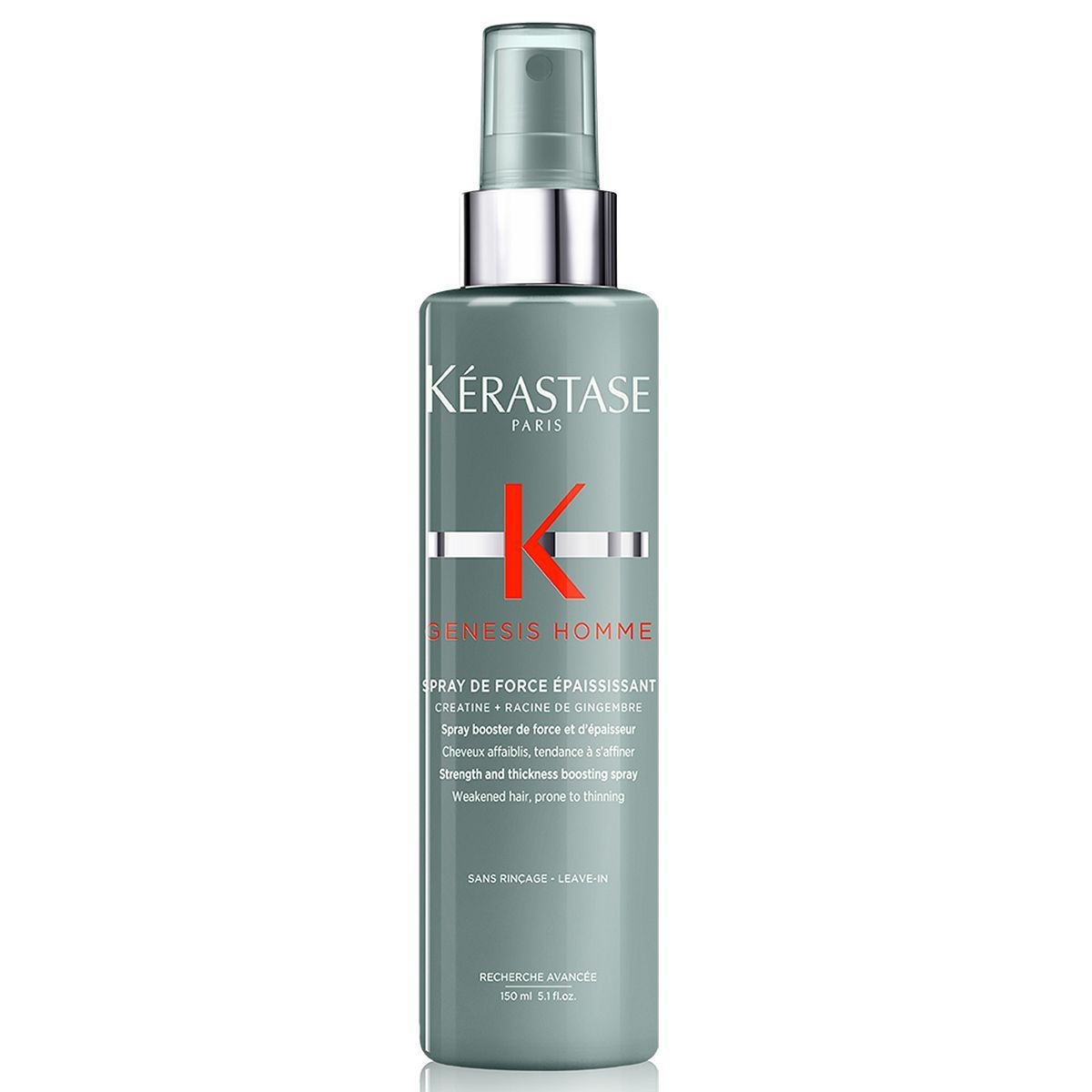 K&amp;eacute;rastase Genesis Homme, Strength and Thickness Boosting Hair Spray, for Weakened Hair, Spray de Force &amp;Eacute;paississant, 150ml