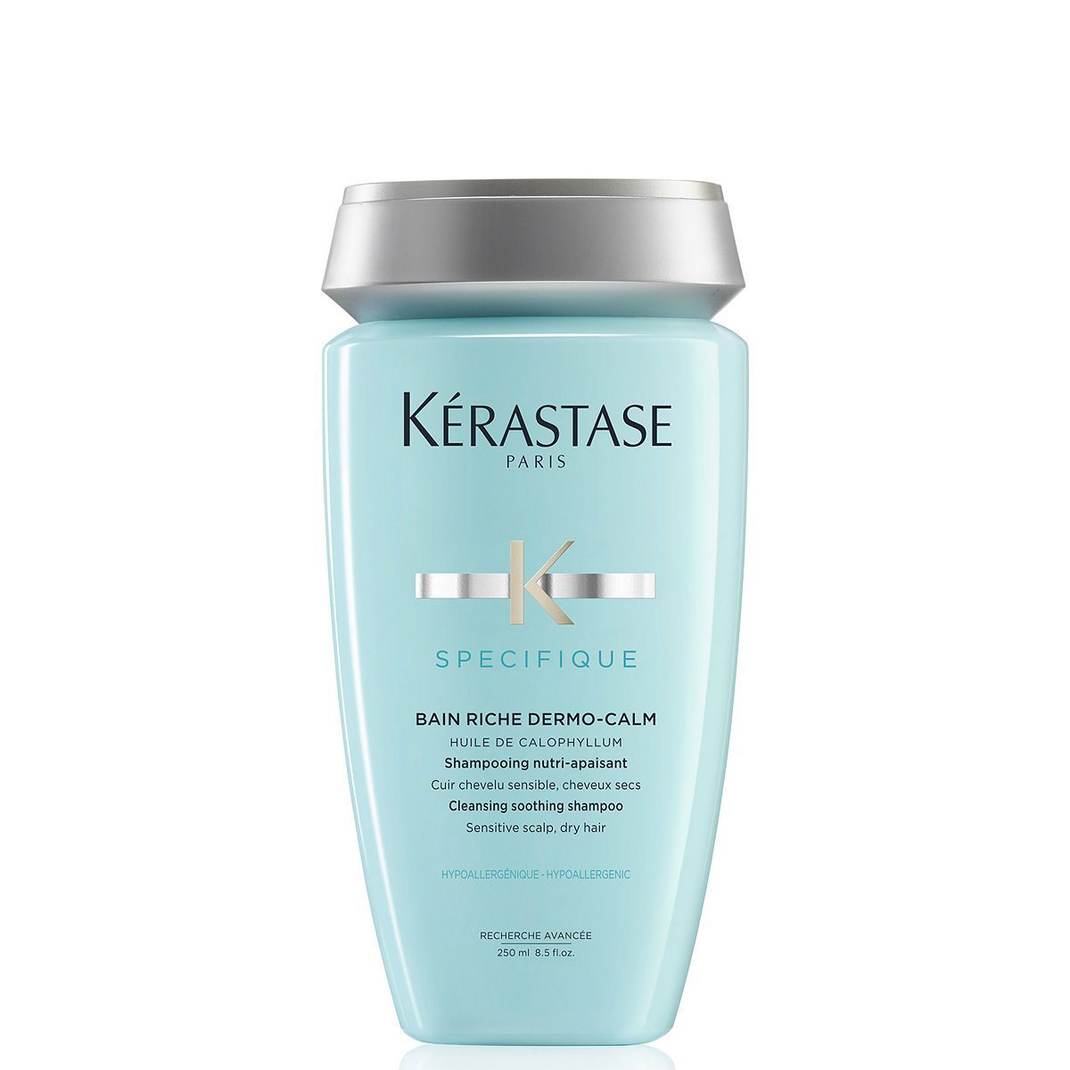K&amp;eacute;rastase Specifique, Cleansing Shampoo, For Sensitive Scalps and Dry Hair, With Glycerine, Bain Riche Dermo-Calm, 250ml