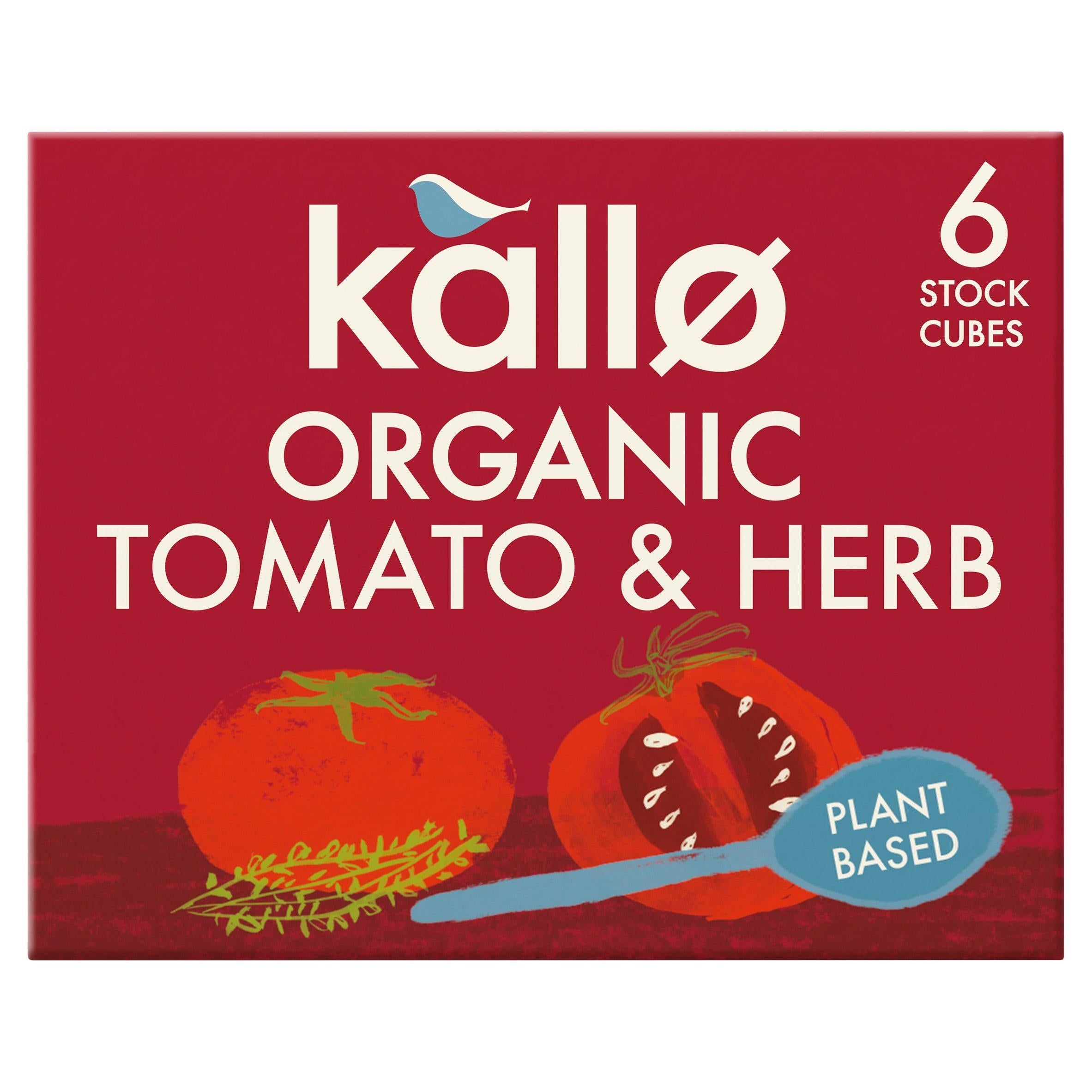 Kallo Organic Tomato &amp;amp; Herb Stock Cubes 6x66g