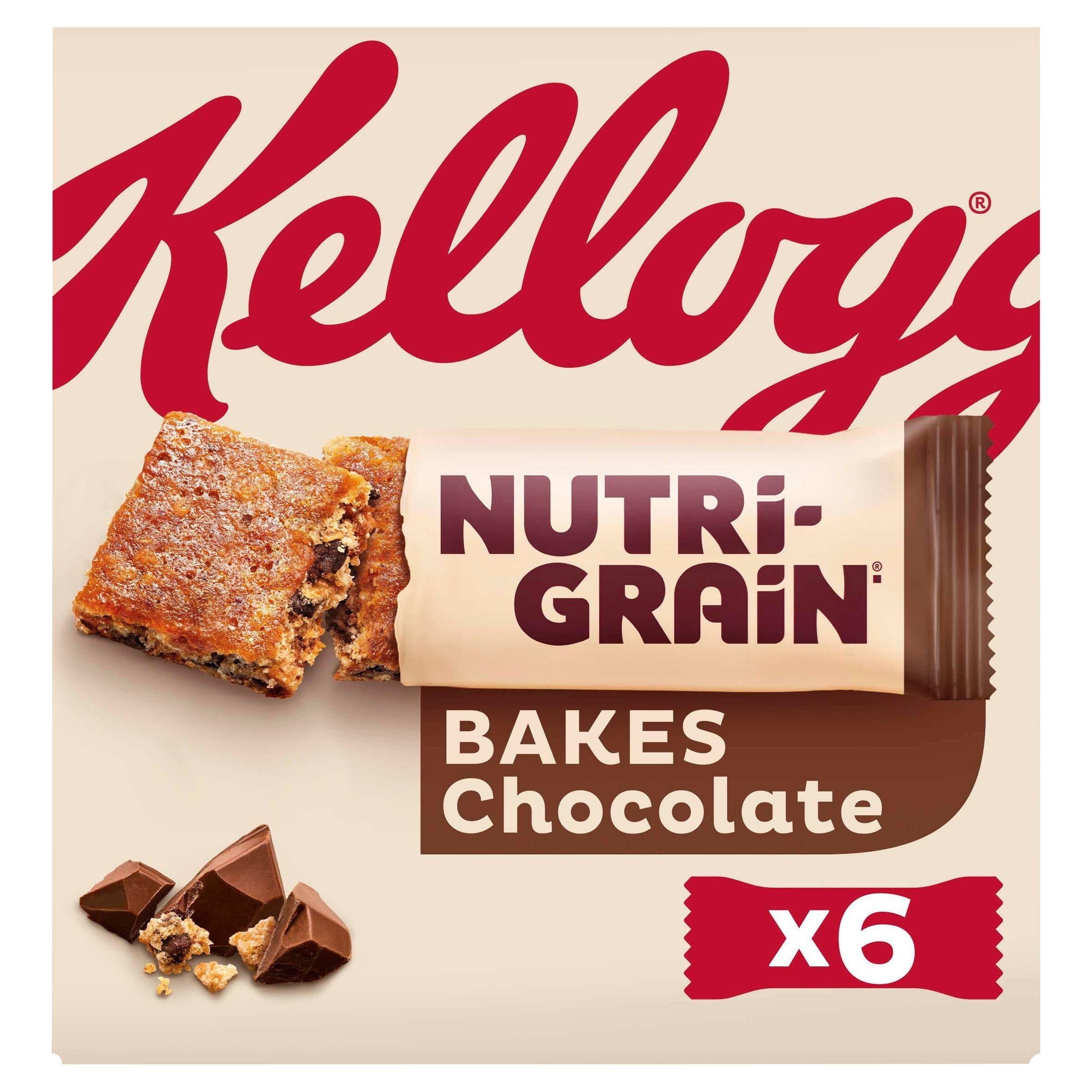 Kellogg's Nutri-Grain Bakes Chocolate Snack Bar 6x45g
